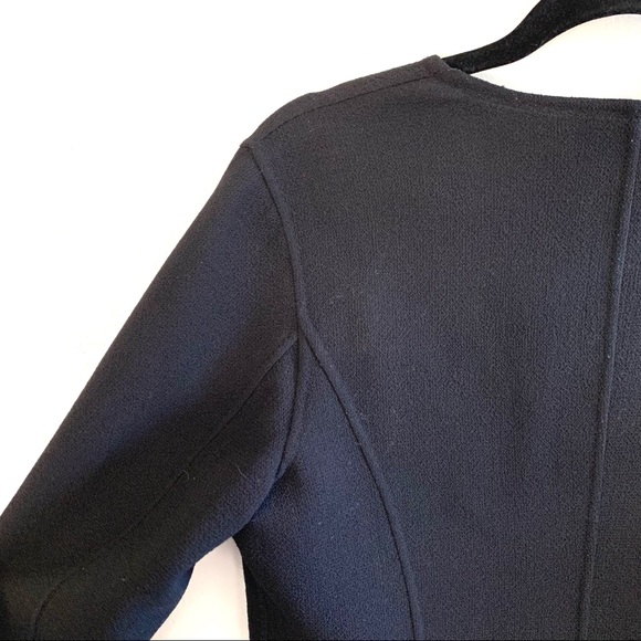 St. John black 3/4th zip blazer jacket size 8 - Picture 7 of 7